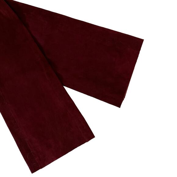 Joseph High Waist Straight Leg Maroon Suede Trouser Pants Size 40 - Picture 8 of 15